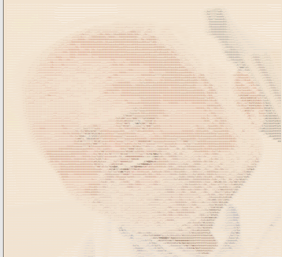 Imagem do meme do homem sem emoção em arte ASCII