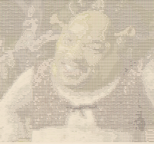 Imagem do Will Smith no Shrek em arte ASCII
