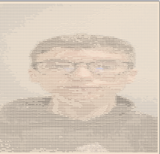Uma foto minha, em arte ASCII