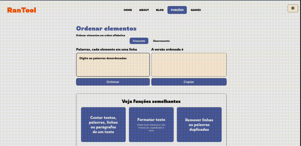 Imagem da pessoa ordenando o elemeto usando essa ferramenta