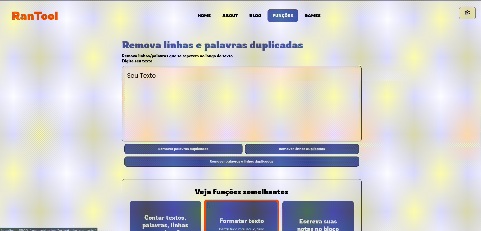 Exemplo de uma pessoa mechendo no removedor de palavras e linhas duplicadas