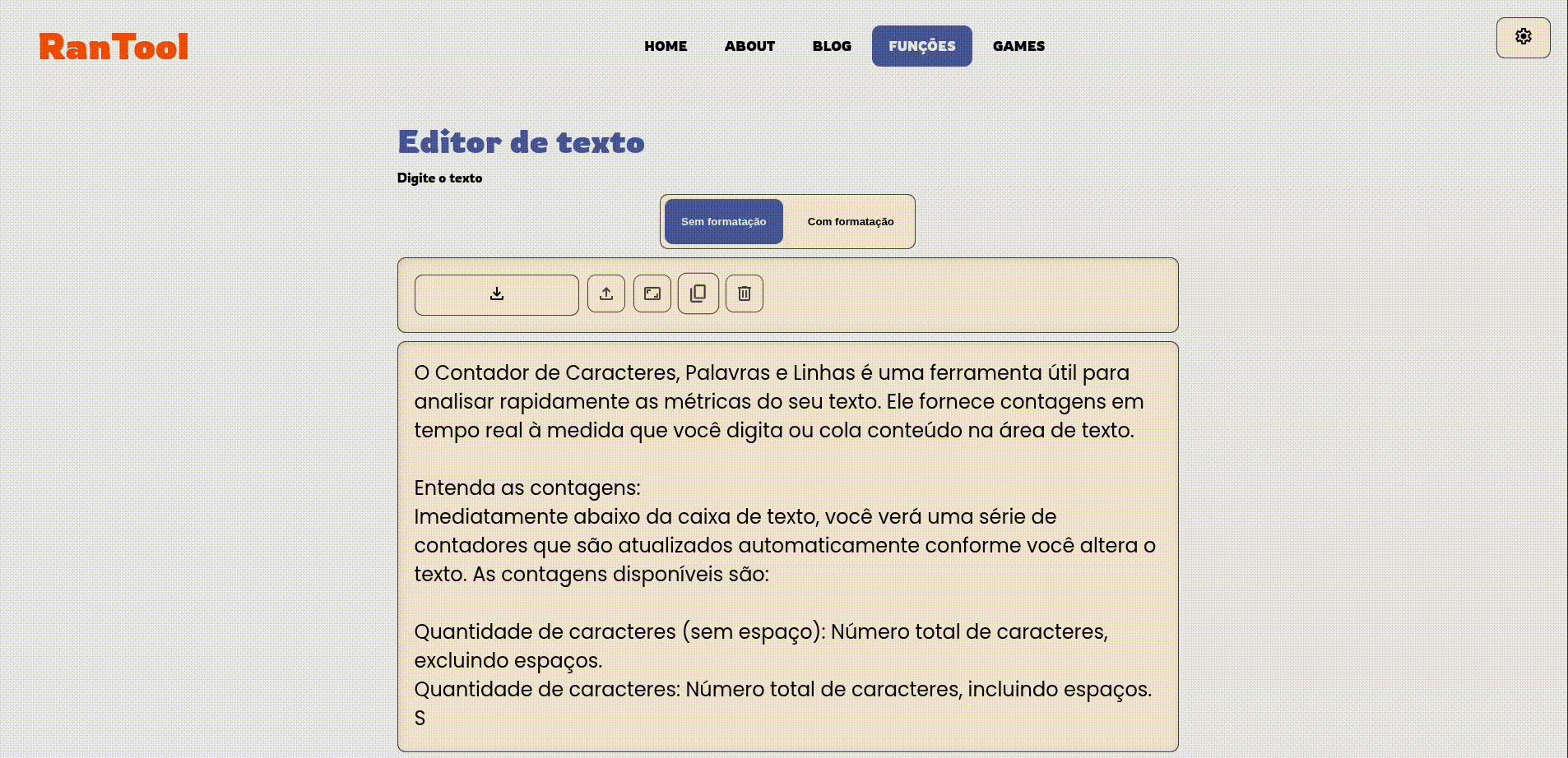 Gif da pessoa criando o texto e copiando-o