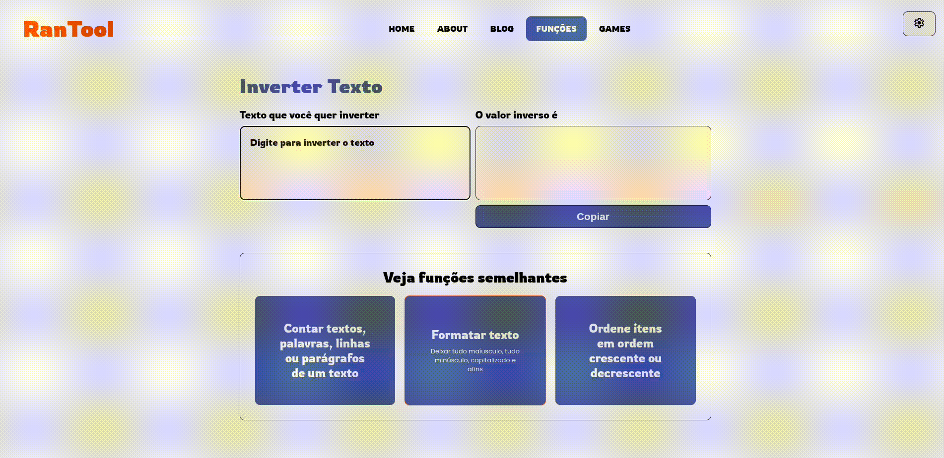 Animação curta mostrando a palavra 'RanTool' sendo digitada e simultaneamente aparecendo invertida como 'looTnaR'.